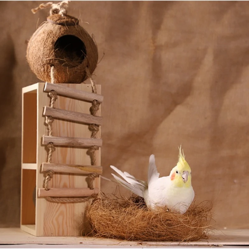 Substrate Coconut Fiber - 100g Finchen-Kokosfaser-Lose-Bettunterlage für Vogelnestkäfige, Nistmaterial für