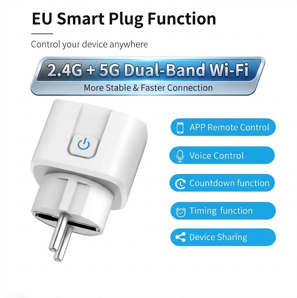 Tuya WiFi Dual-Band 2,4G&5G 16 – Timer Dual Outlet Bewertung und Preis